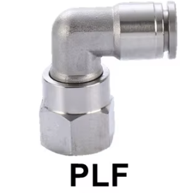 PLF6-02 female elbow fitting for 6 mm tubing and a 1/4-inch threaded connection